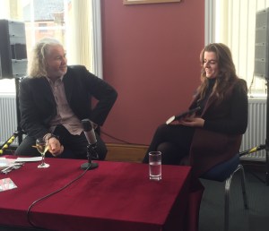 Rebecca and Richard Lewis Davies at the Dylan Thomas Centre, Swansea [photo by Jeremy Osborne]